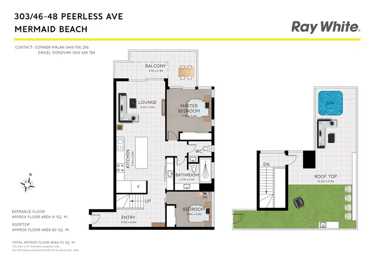 Floorplan of Homely apartment listing, 303/46-48 Peerless Avenue, Mermaid Beach QLD 4218