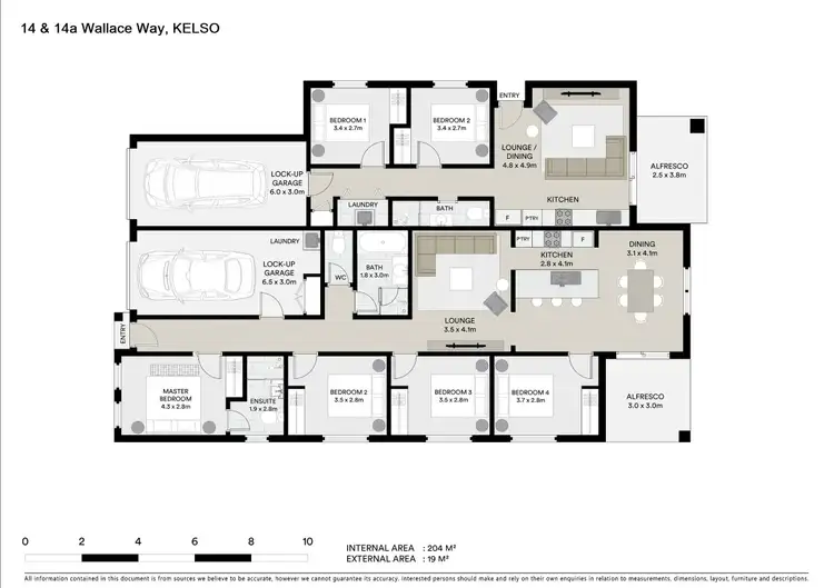 Floorplan of Homely house listing, 14 & 14A Wallace Way, Kelso NSW 2795