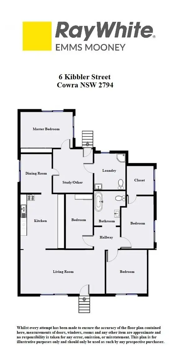 Floorplan of Homely house listing, 6 Kibbler Street, Cowra NSW 2794