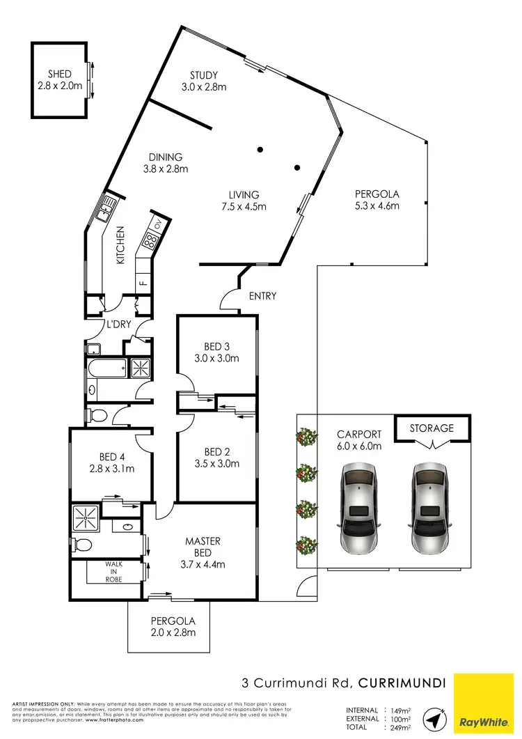 Floorplan of Homely house listing, 3 Currimundi Road, Currimundi QLD 4551