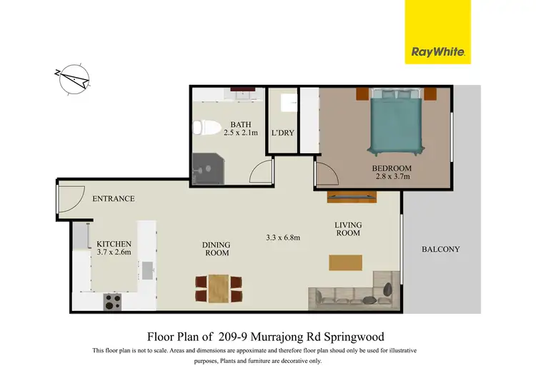 Floorplan of Homely unit listing, 209/9 Murrajong Road, Springwood QLD 4127