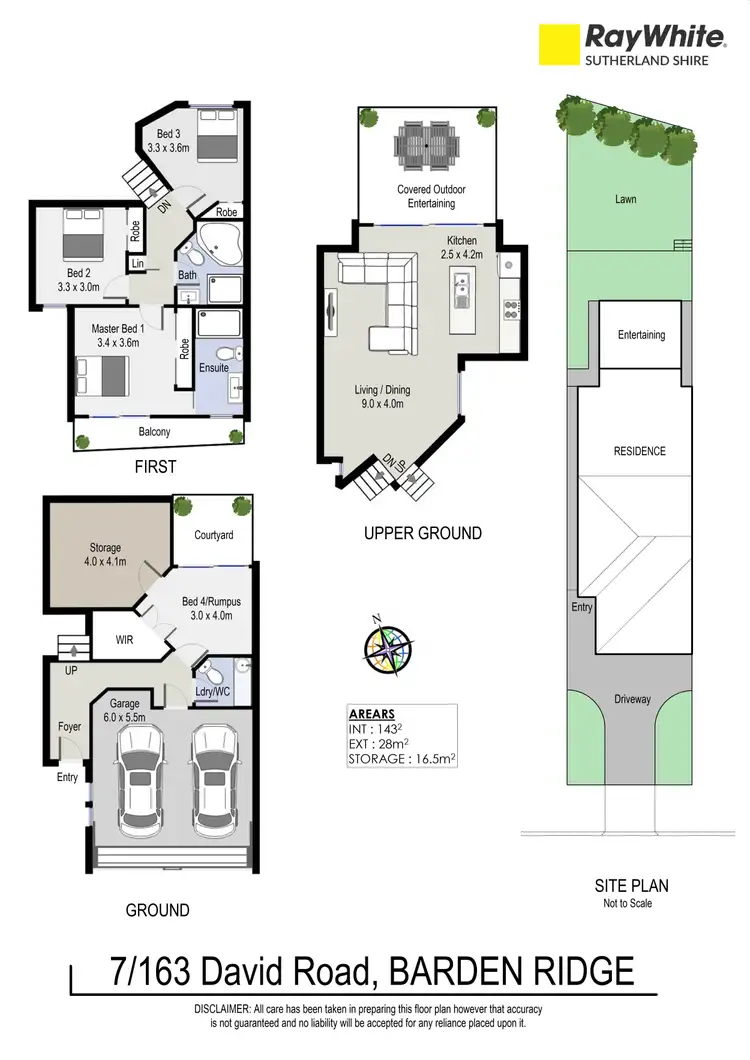 Floorplan of Homely townhouse listing, 7/163-169 David Road, Barden Ridge NSW 2234