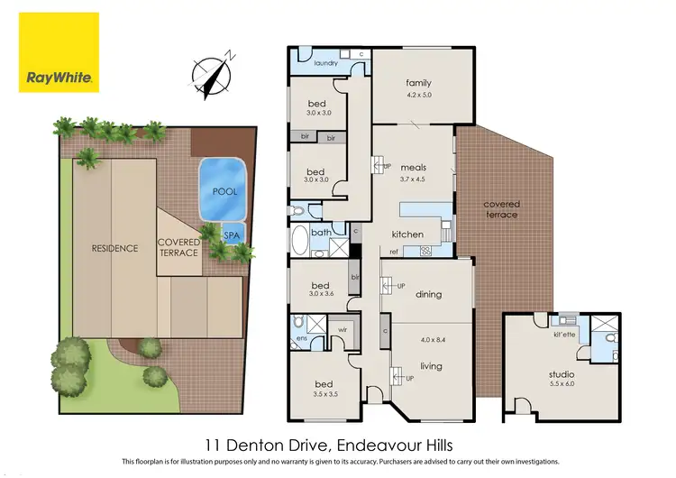 Floorplan of Homely house listing, 11 Denton Drive, Endeavour Hills VIC 3802