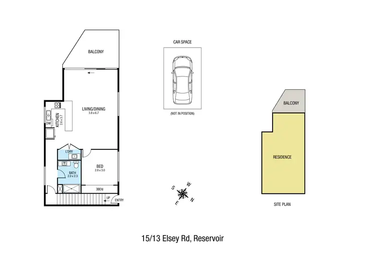 Floorplan of Homely unit listing, 15/13 Elsey Road, Reservoir VIC 3073