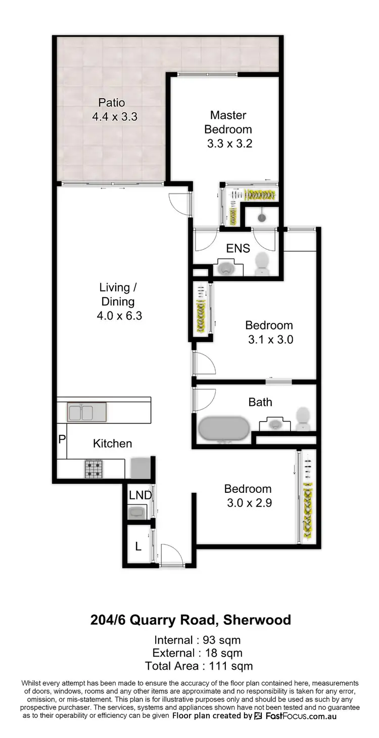 Floorplan of Homely unit listing, 204/6 Quarry Road, Sherwood QLD 4075