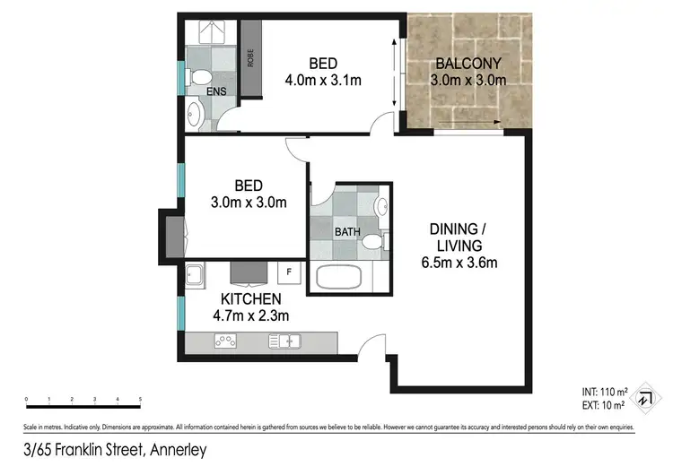 Floorplan of Homely unit listing, 3/65 Franklin Street, Annerley QLD 4103