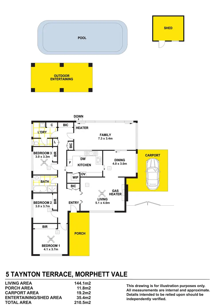 Floorplan of Homely house listing, 5 Taynton Terrace, Morphett Vale SA 5162
