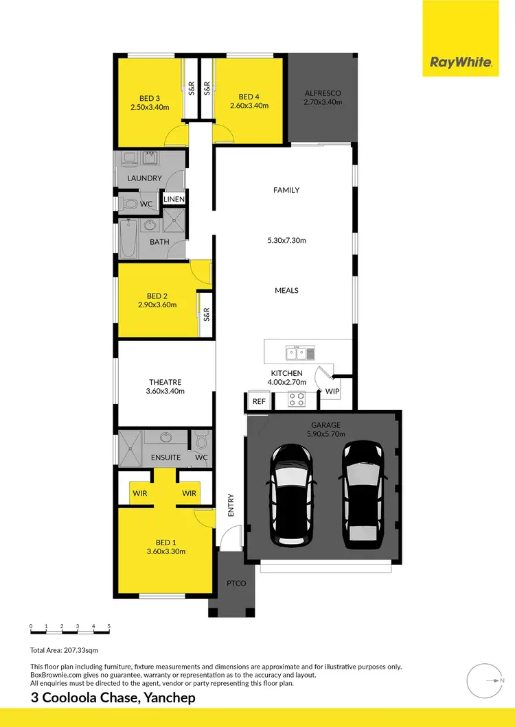 Floorplan of Homely house listing, 3 Cooloola Chase, Yanchep WA 6035