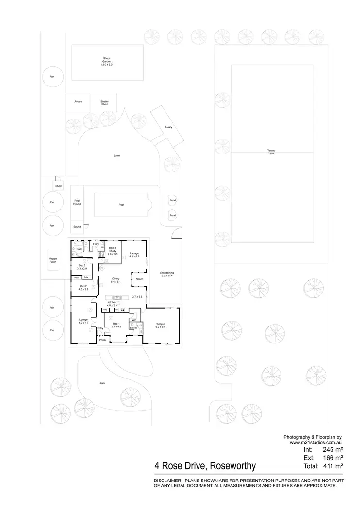 Floorplan of Homely house listing, 4 Rose Drive, Roseworthy SA 5371