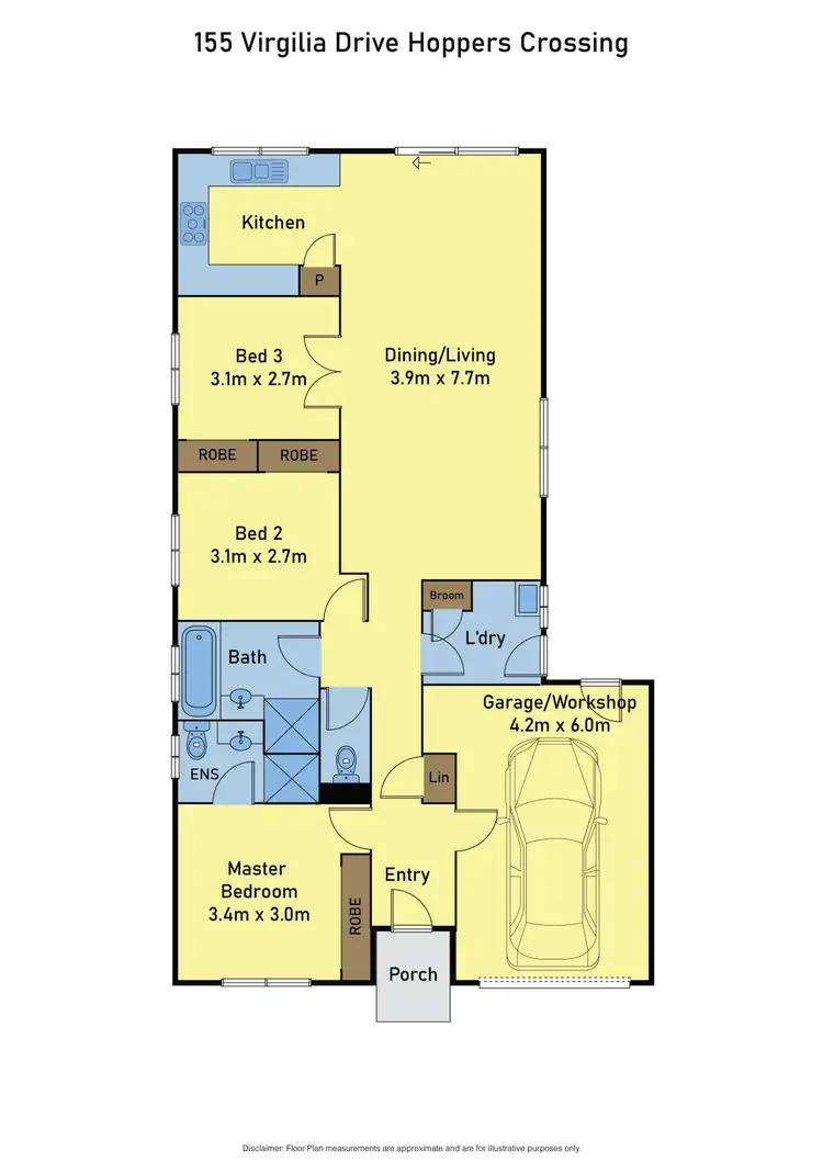 Floorplan of Homely house listing, 155 virgilia Drive, Hoppers Crossing VIC 3029