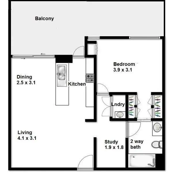 Floorplan of Homely apartment listing, 40/170 Leichhardt Street, Spring Hill QLD 4000