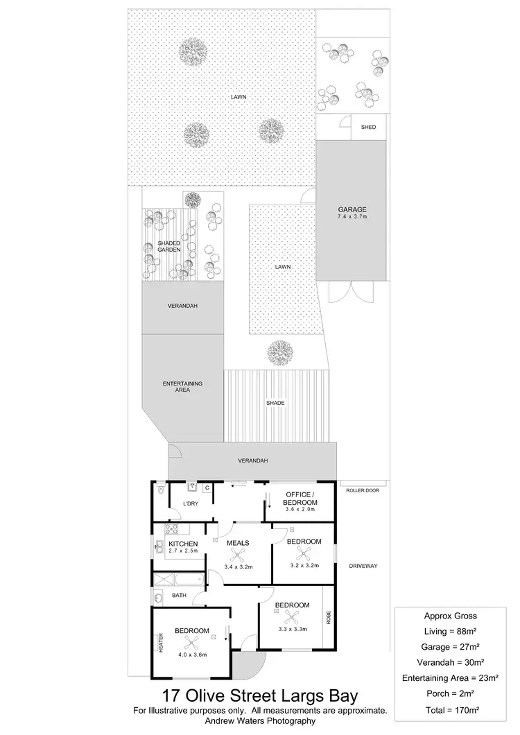 Floorplan of Homely house listing, 17 Olive Street, Largs Bay SA 5016
