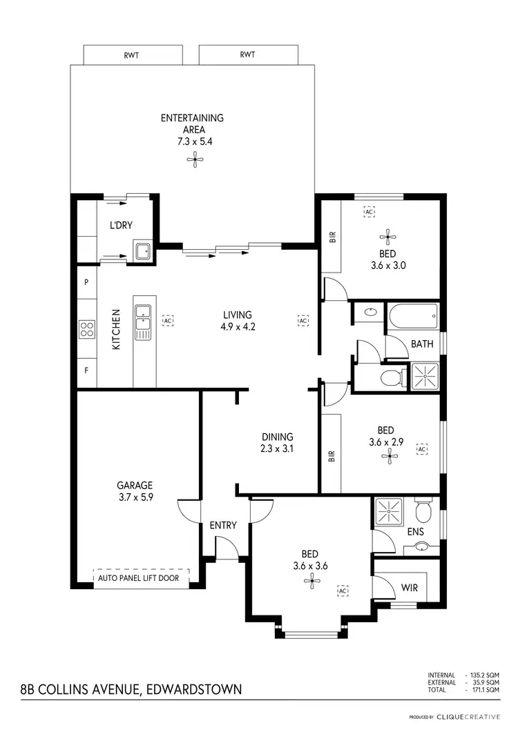 Floorplan of Homely house listing, 8b Collins Avenue, Edwardstown SA 5039