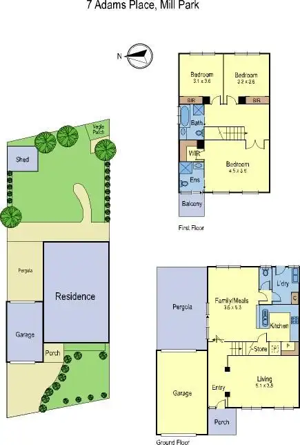 Floorplan of Homely house listing, 7 Adam Place, Mill Park VIC 3082