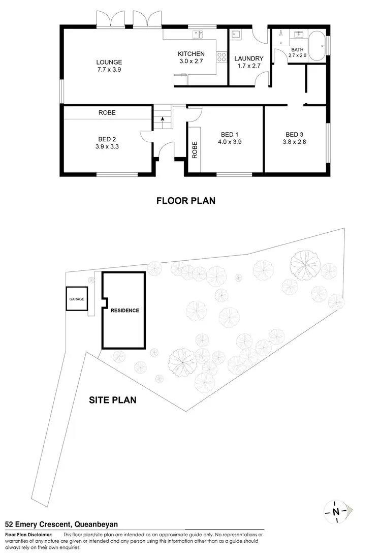 Floorplan of Homely house listing, 52 Emery Cresent, Karabar NSW 2620