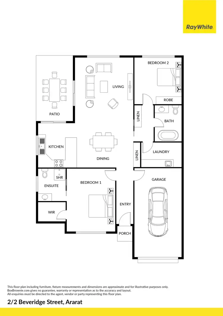 Floorplan of Homely unit listing, 2/2 Beveridge Street, Ararat VIC 3377