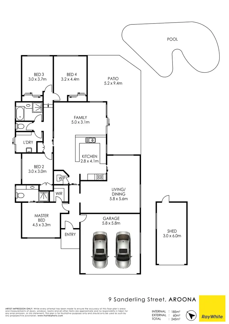 Floorplan of Homely house listing, 9 Sanderling Street, Aroona QLD 4551