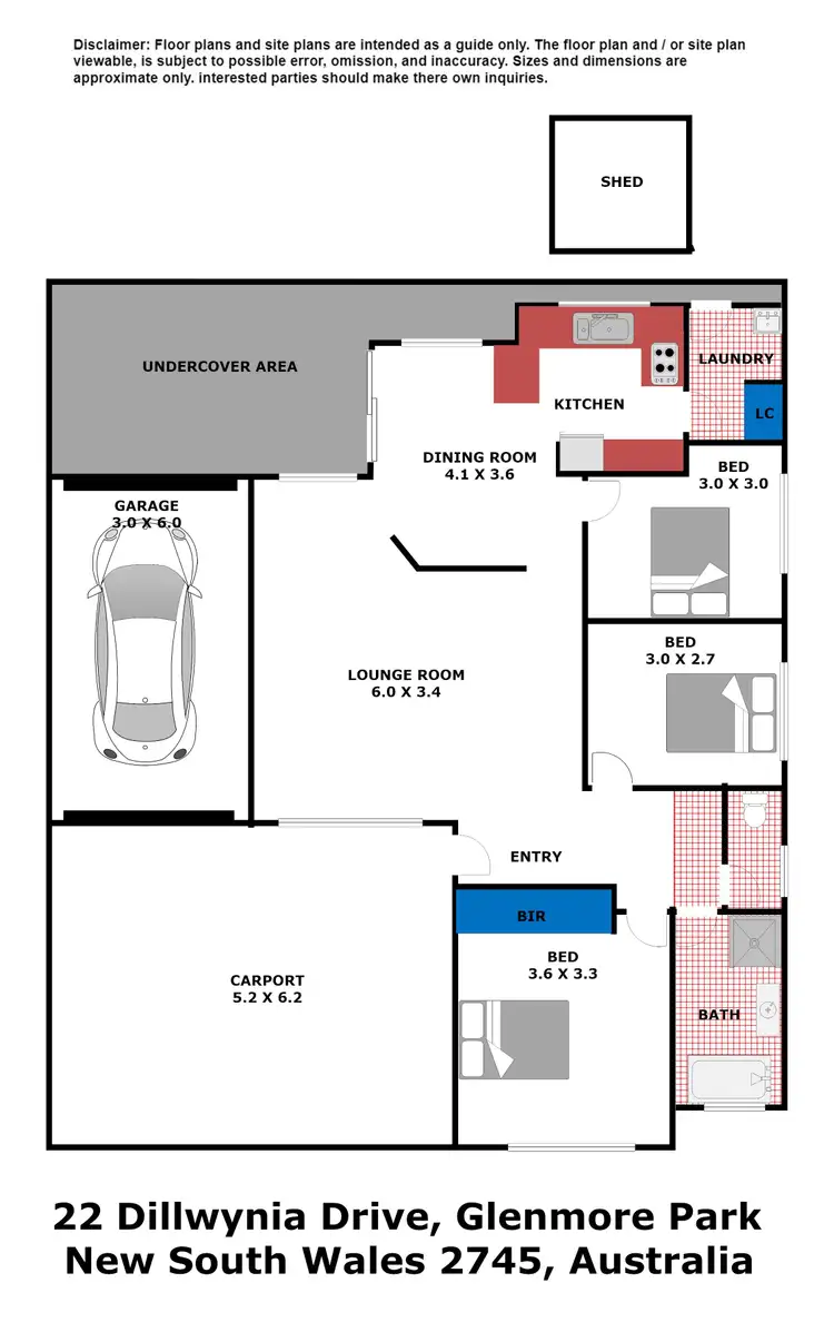 Floorplan of Homely house listing, 22 Dillwynia Drive, Glenmore Park NSW 2745