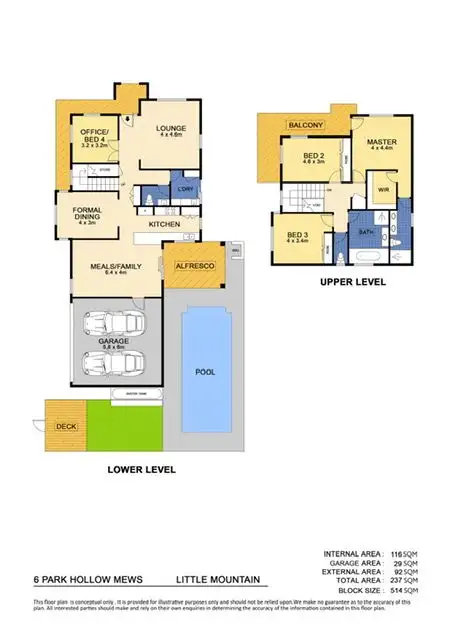 Floorplan of Homely house listing, 6 Park Hollow Mews, Little Mountain QLD 4551