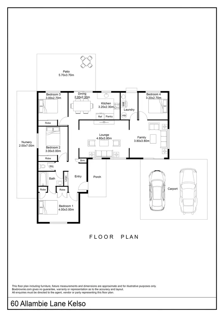 Floorplan of Homely house listing, 60 Allambie Lane, Kelso QLD 4815