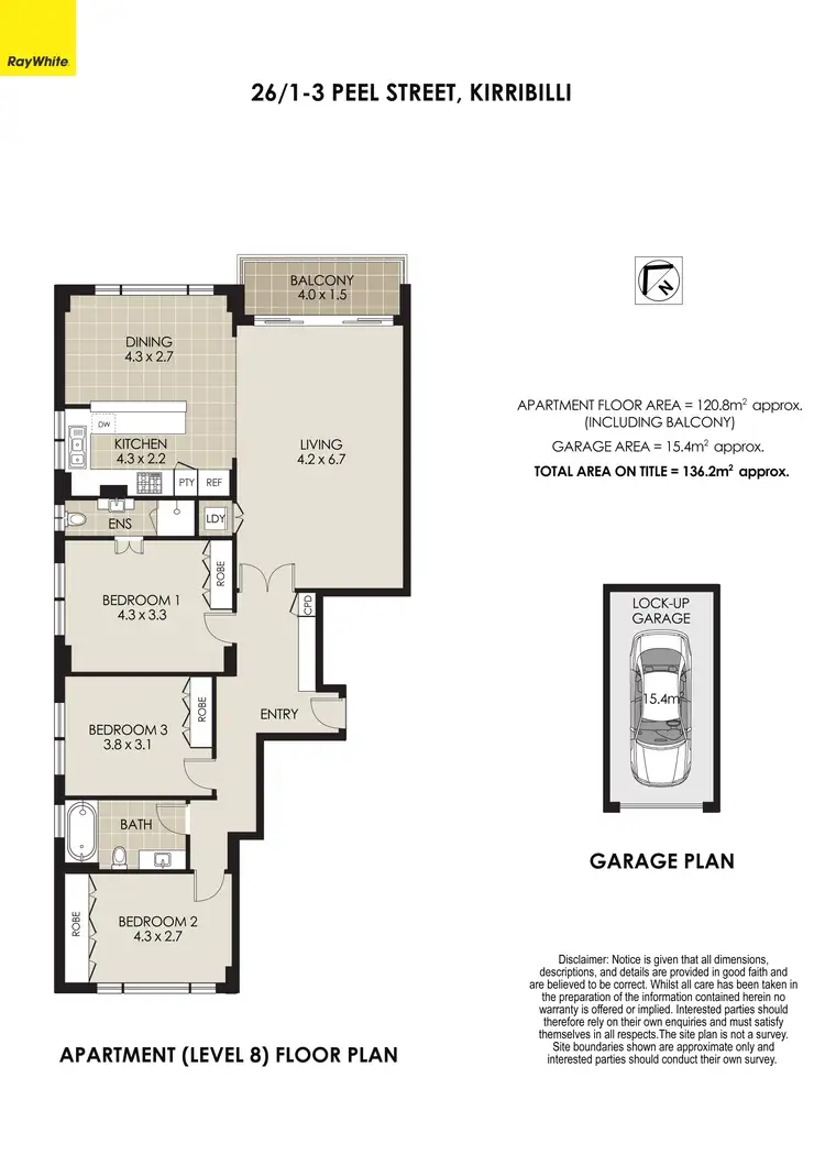Floorplan of Homely apartment listing, 26/1-3 Peel Street, Kirribilli NSW 2061