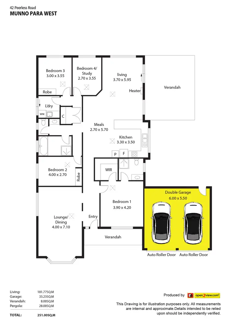 Floorplan of Homely house listing, 42 Peerless Road, Munno Para West SA 5115
