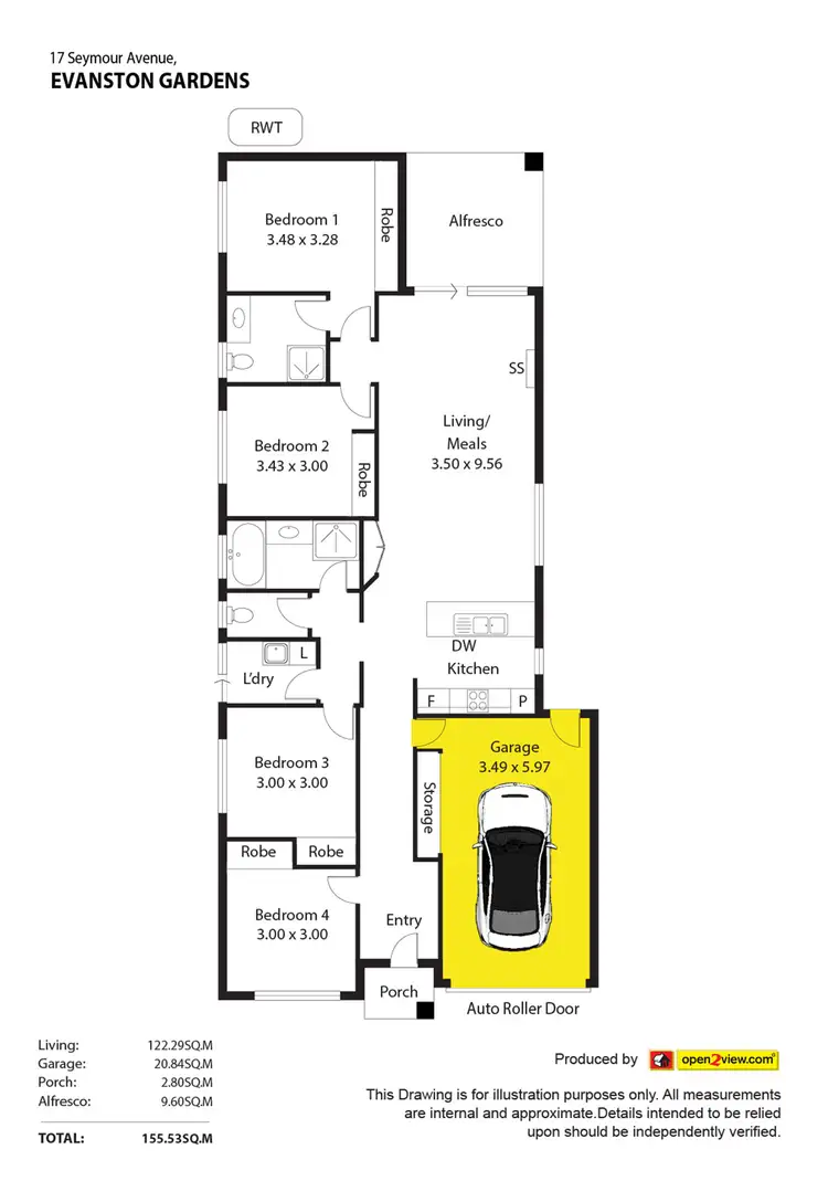 Floorplan of Homely house listing, 17 Seymour Avenue, Evanston Gardens SA 5116