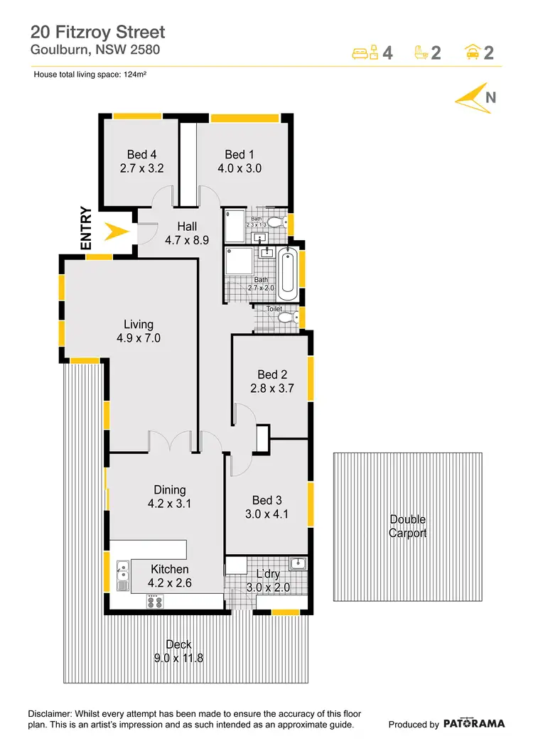 Floorplan of Homely house listing, 20 Fitzroy Street, Goulburn NSW 2580