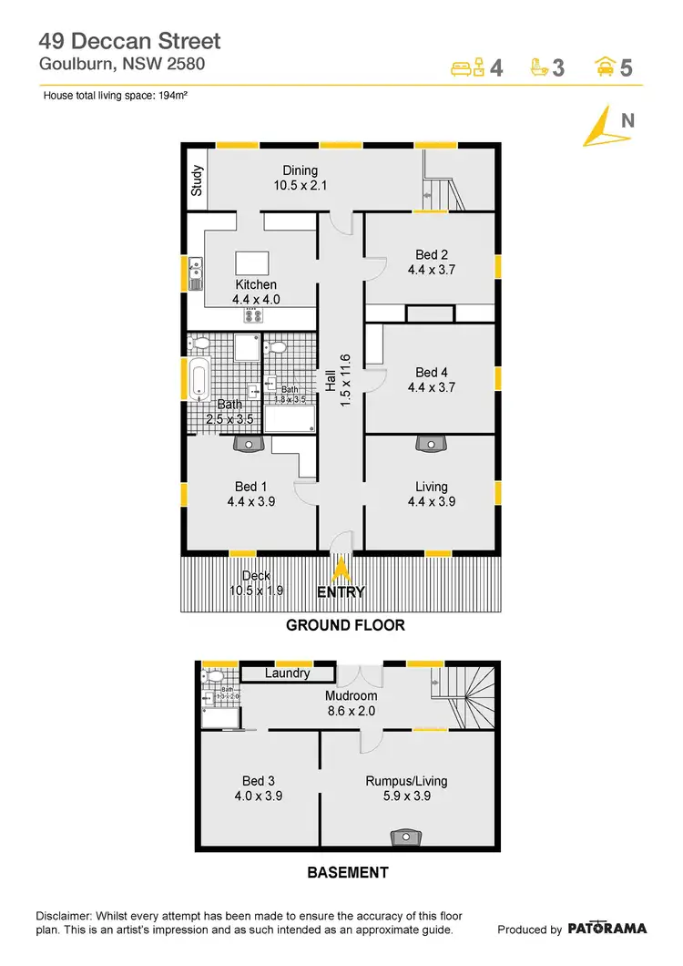 Floorplan of Homely house listing, 49 Deccan Street, Goulburn NSW 2580
