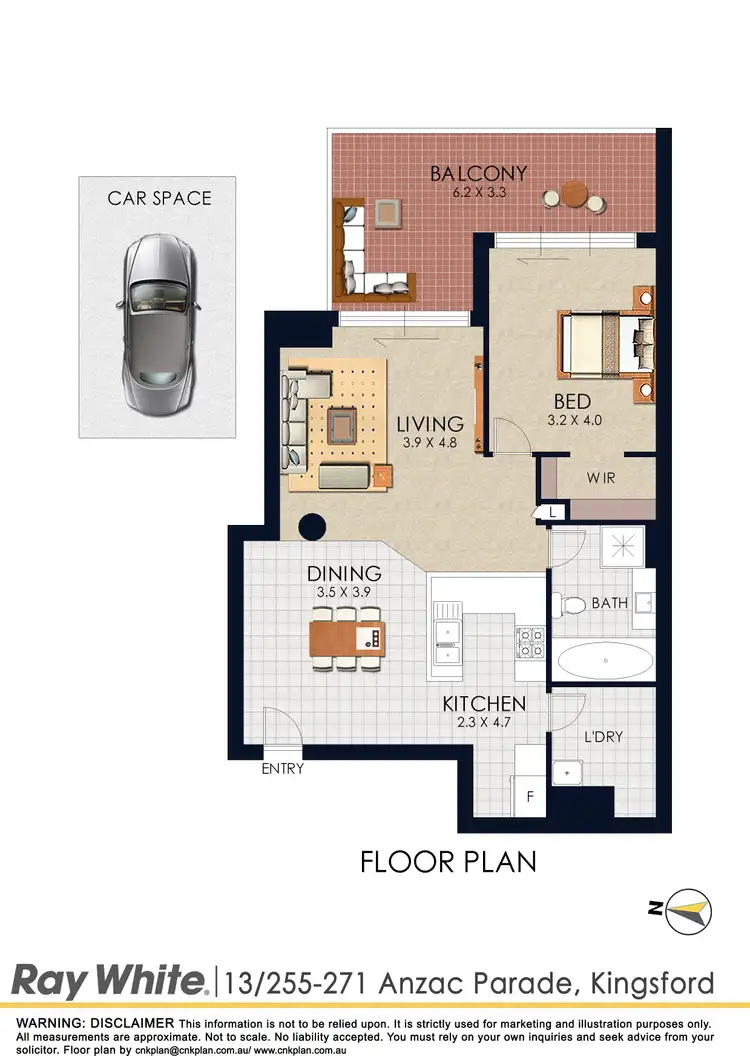 Floorplan of Homely apartment listing, 13/255 Anzac Parade, Kingsford NSW 2032