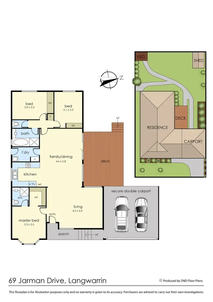 Floorplan of Homely house listing, 69 Jarman Drive, Langwarrin VIC 3910
