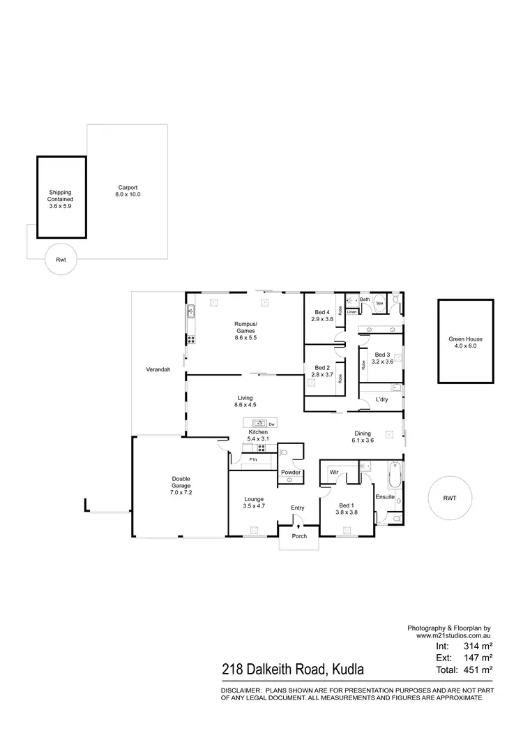 Floorplan of Homely house listing, 218 Dalkeith Road, Kudla SA 5115