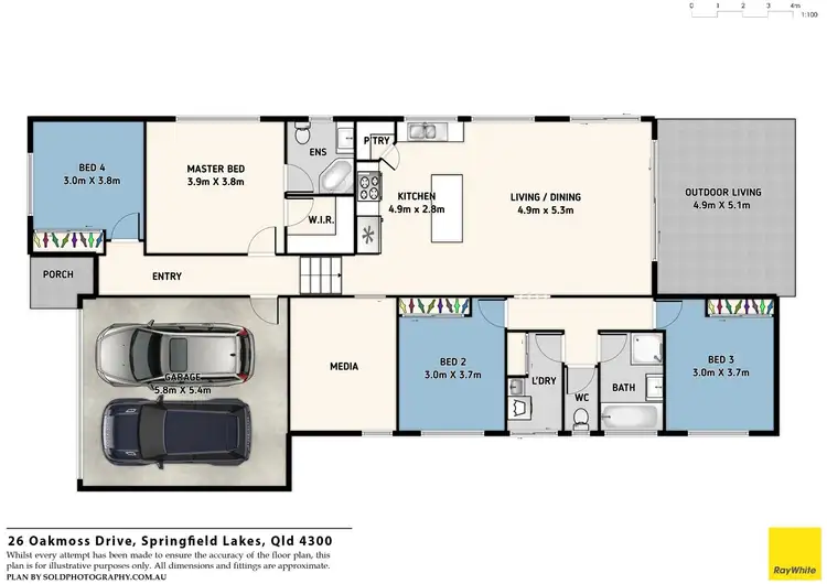 Floorplan of Homely house listing, 26 Oakmoss Drive, Springfield Lakes QLD 4300