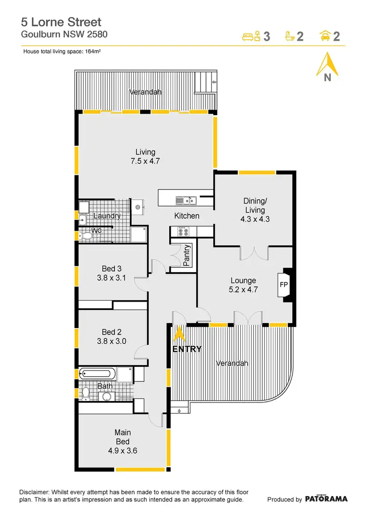 Floorplan of Homely house listing, 5 Lorne Street, Goulburn NSW 2580