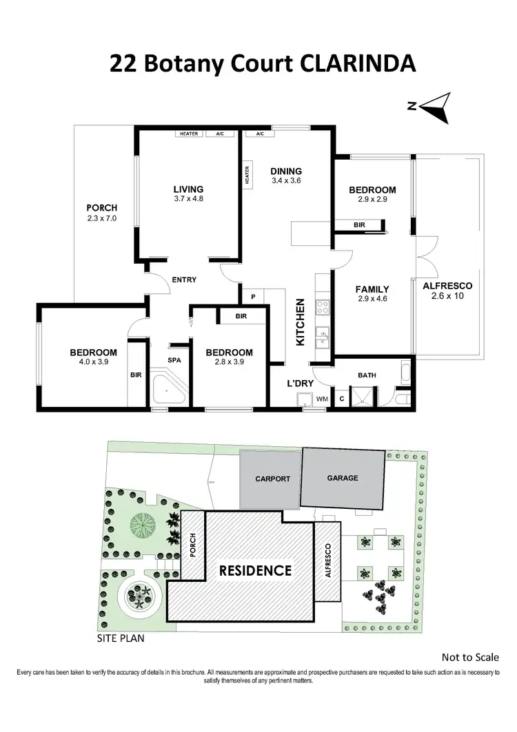 Floorplan of Homely house listing, 22 Botany Court, Clarinda VIC 3169