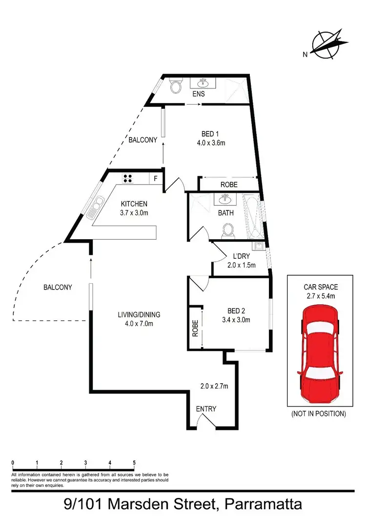 Floorplan of Homely apartment listing, 9/101 Marsden Street, Parramatta NSW 2150