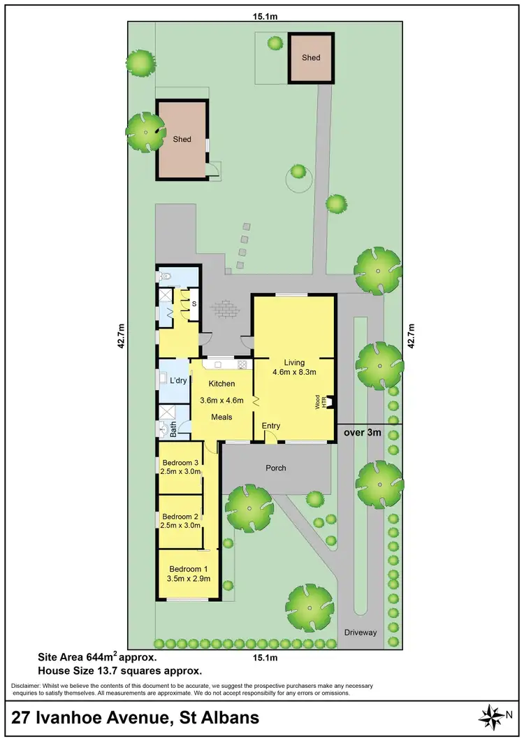 Floorplan of Homely house listing, 27 Ivanhoe Avenue, St Albans VIC 3021