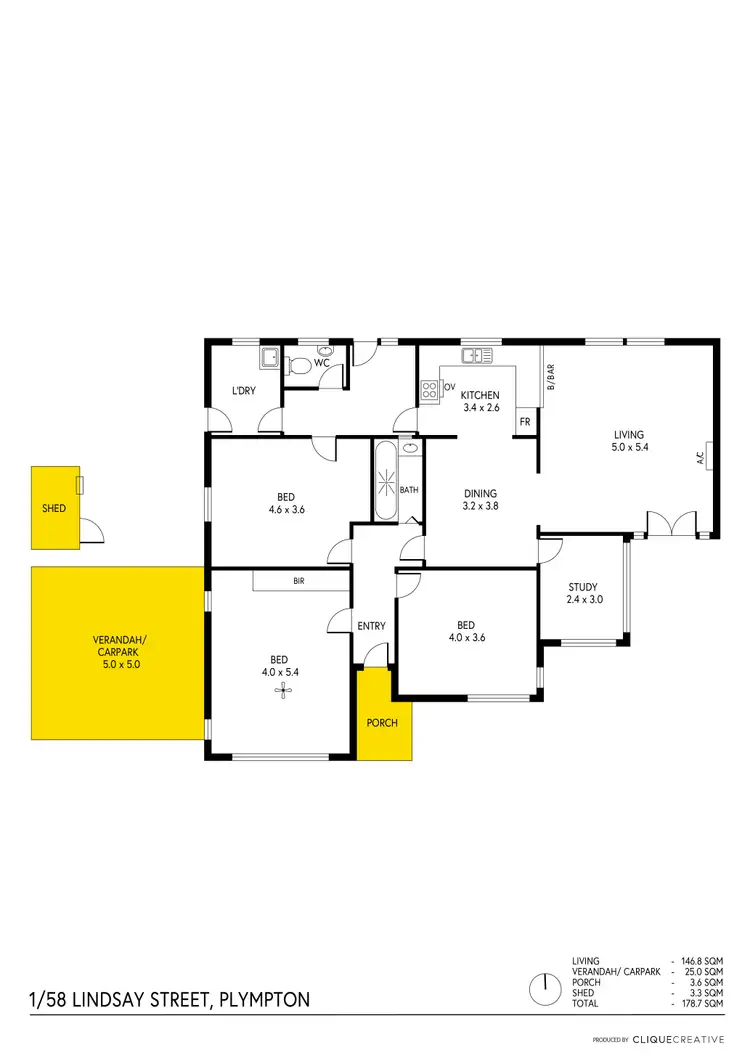 Floorplan of Homely house listing, 1/58 Lindsay Street, Plympton SA 5038