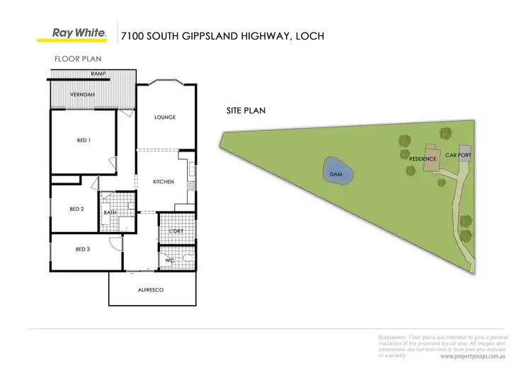 Floorplan of Homely rural property listing, 7100 (7070) South Gippsland Highway, Loch VIC 3945
