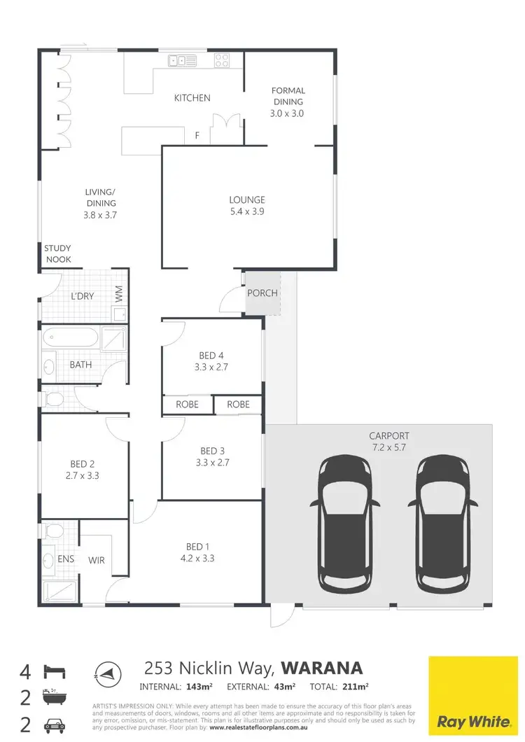 Floorplan of Homely house listing, 253 Nicklin Way, Warana QLD 4575