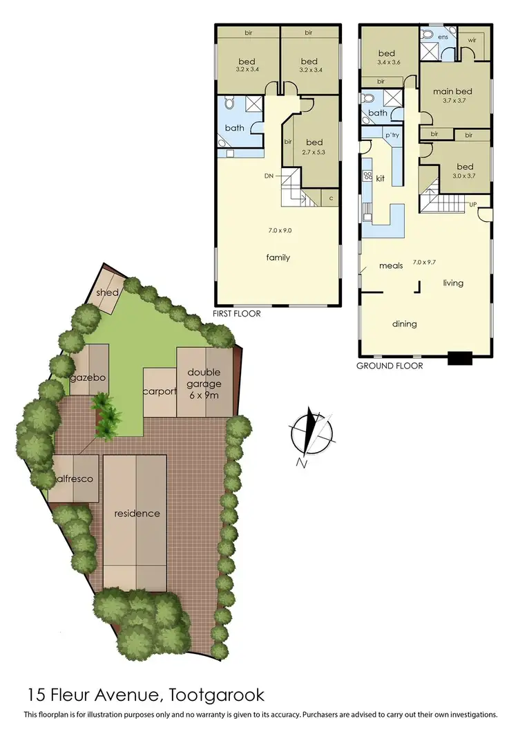 Floorplan of Homely house listing, 15 Fleur Avenue, Tootgarook VIC 3941