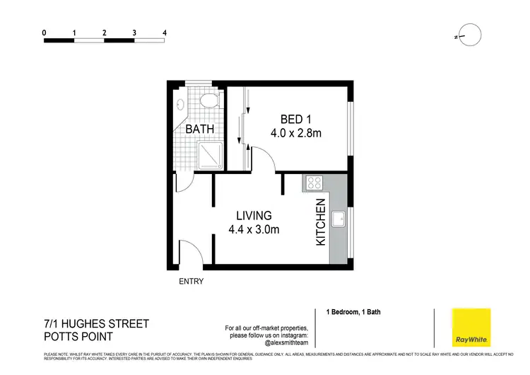 Floorplan of Homely apartment listing, 7/1 Hughes Street, Potts Point NSW 2011