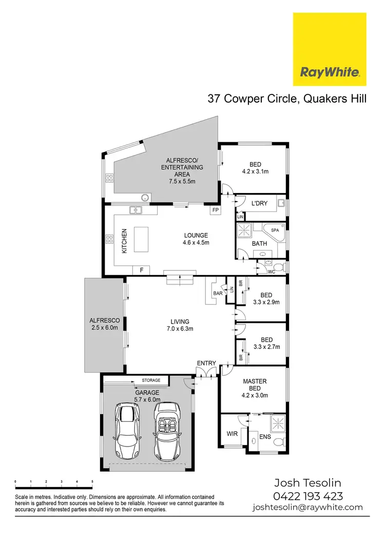 Floorplan of Homely house listing, 37 Cowper Circle, Quakers Hill NSW 2763