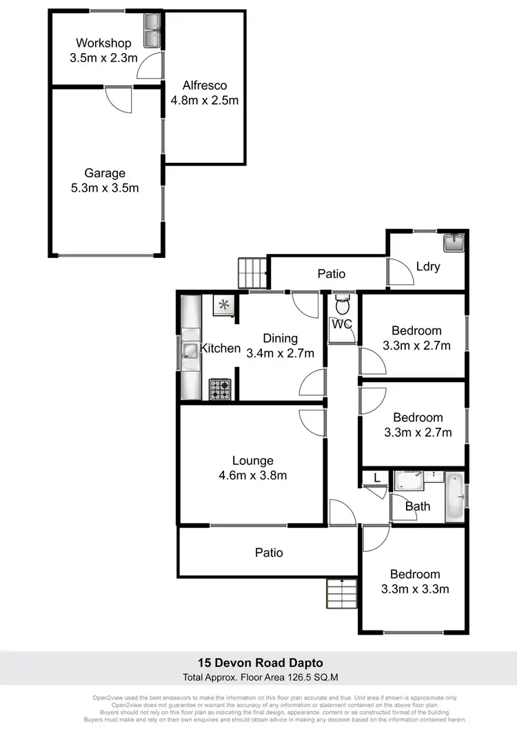 Floorplan of Homely house listing, 15 Devon Road, Dapto NSW 2530