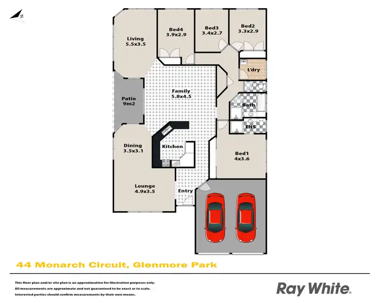 Floorplan of Homely house listing, 44 Monarch Circuit, Glenmore Park NSW 2745