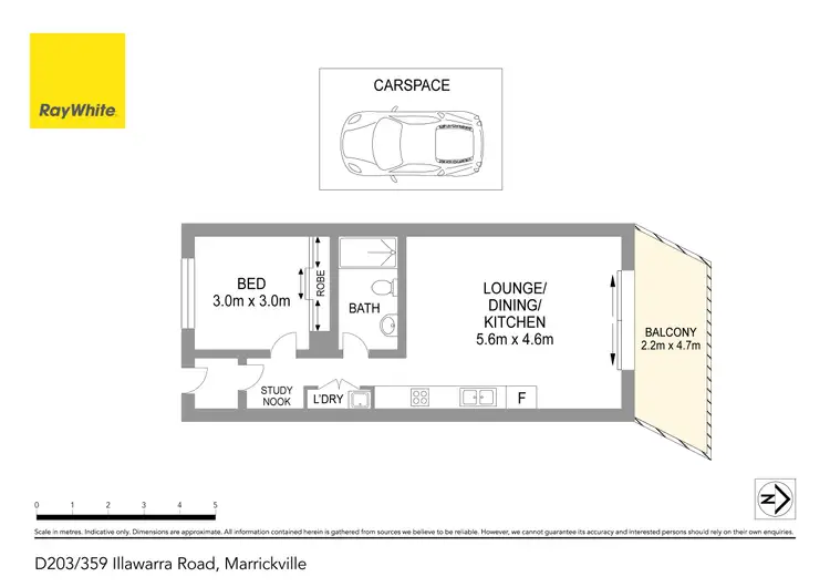 Floorplan of Homely apartment listing, D203/359 Illawarra Road (Access via Byrnes St), Marrickville NSW 2204