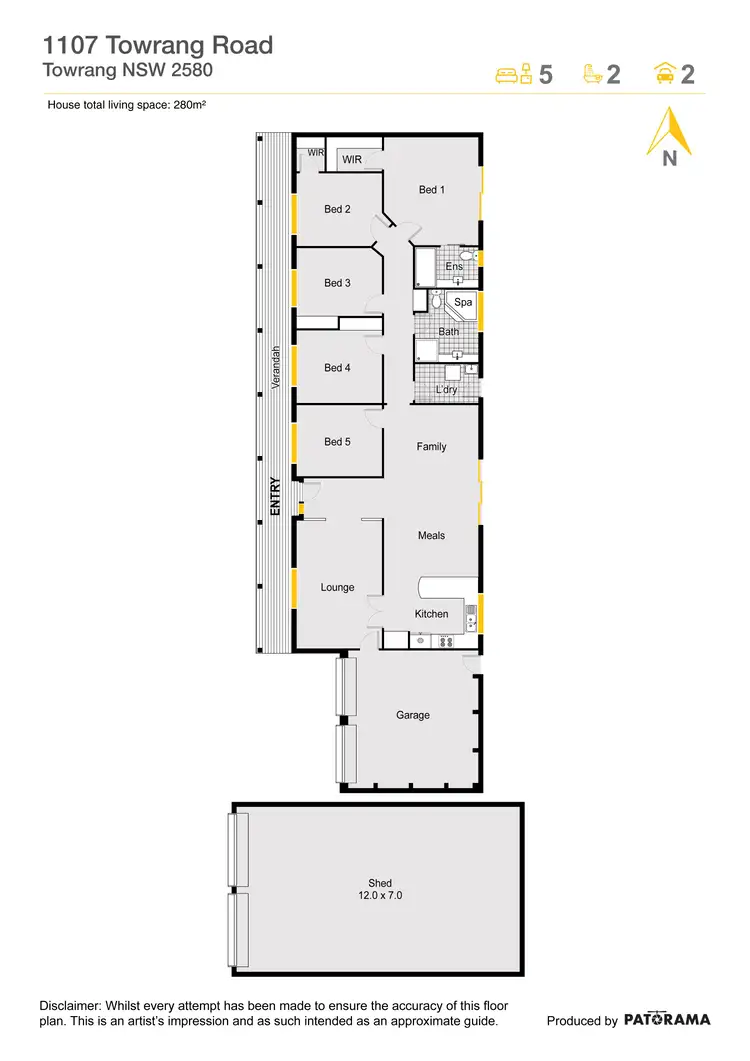 Floorplan of Homely rural property listing, 1107 Towrang Road, Goulburn NSW 2580