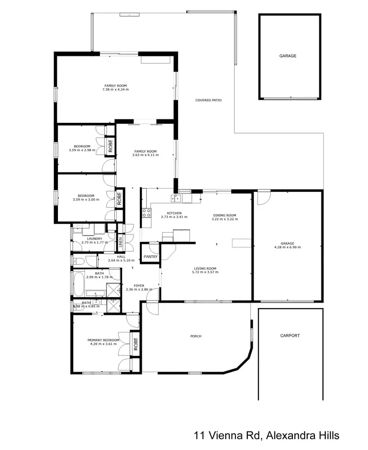 Floorplan of Homely house listing, 11 Vienna Road, Alexandra Hills QLD 4161