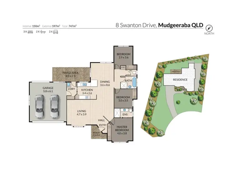 Floorplan of Homely house listing, 8 Swanton Drive, Mudgeeraba QLD 4213