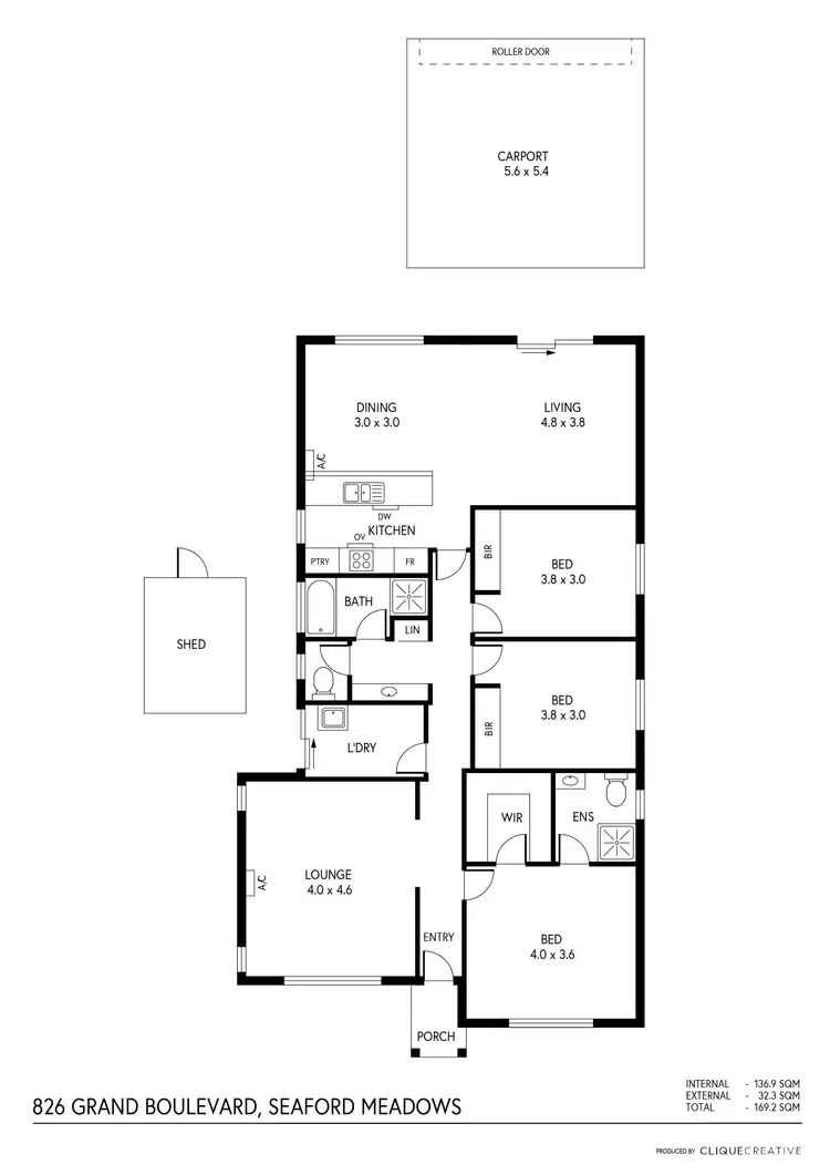 Floorplan of Homely house listing, 826 Grand Boulevard, Seaford Meadows SA 5169